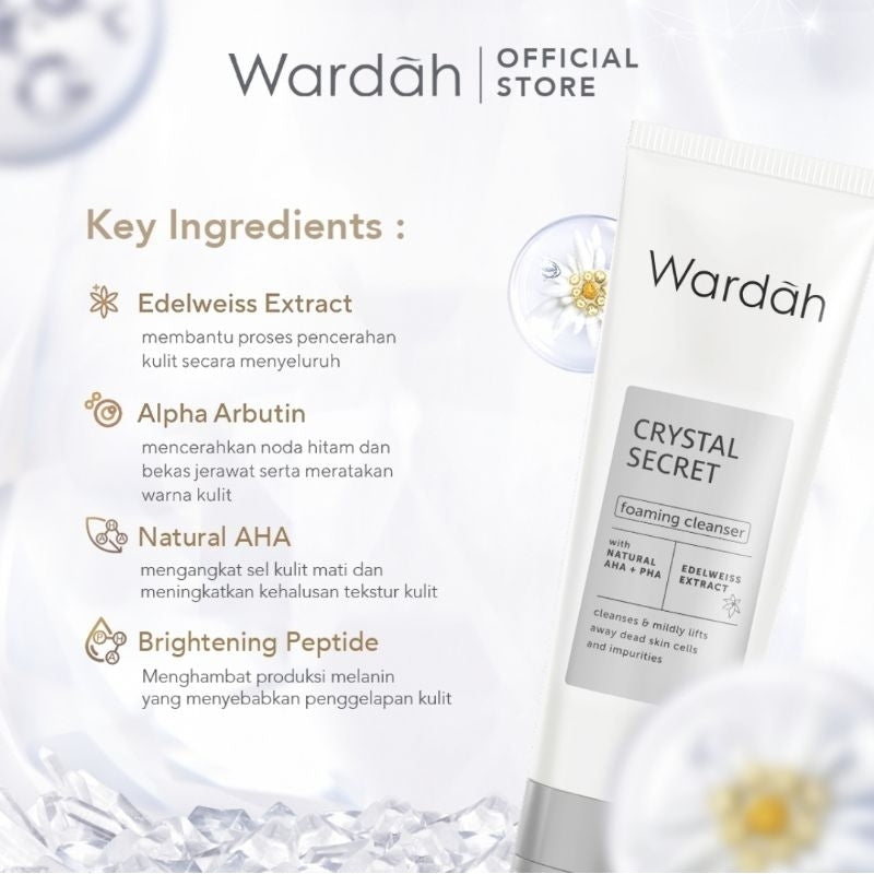 Wardah Crystal Secret Pembersih Wajah Foam 100 ml