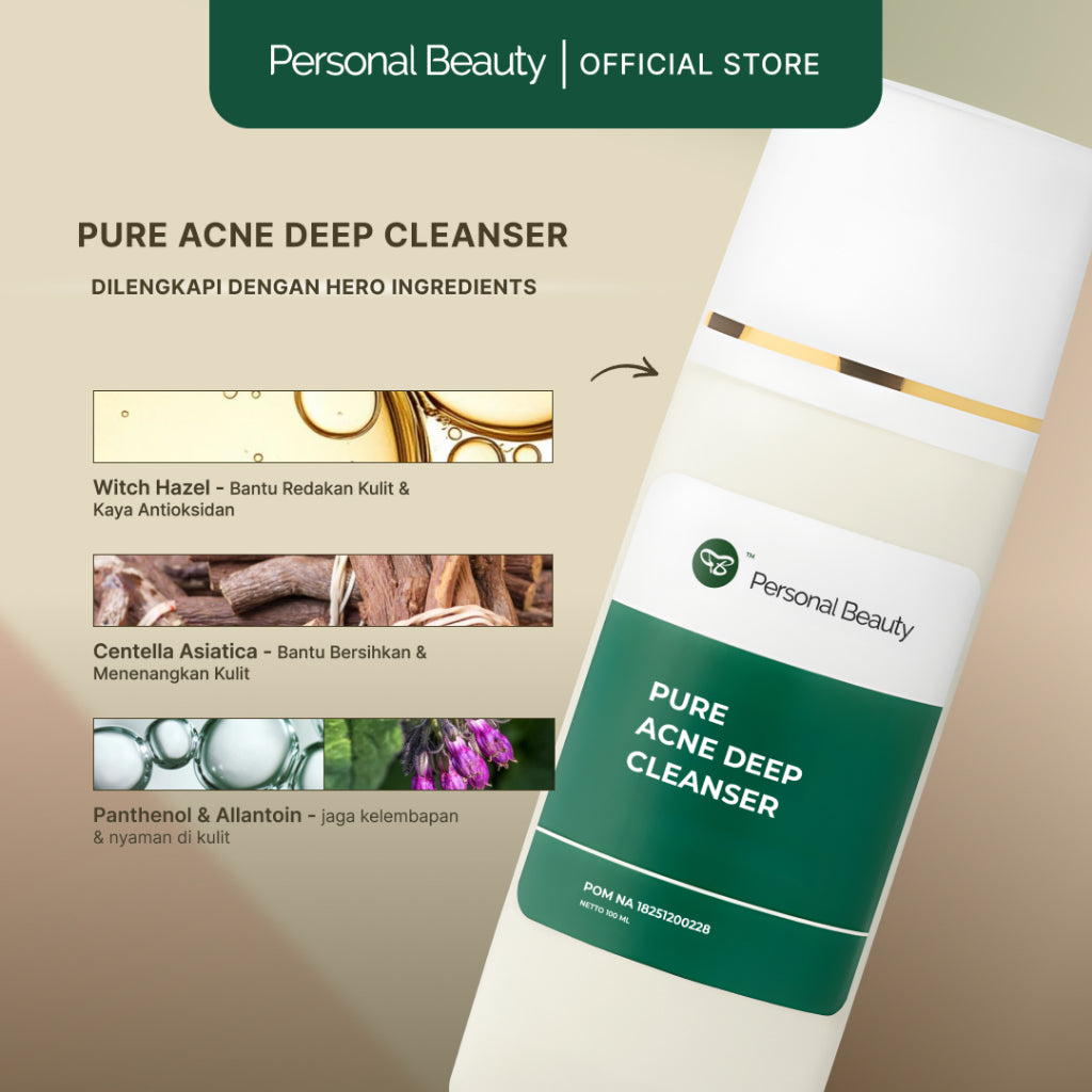 Pure Acne Deep Cleanser Membersihkan Kulit Wajah Untuk Acne Prone Skin
