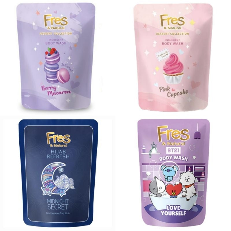 Fres & Natural Refresh Sabun Mandi Cair  Refill 400 ml