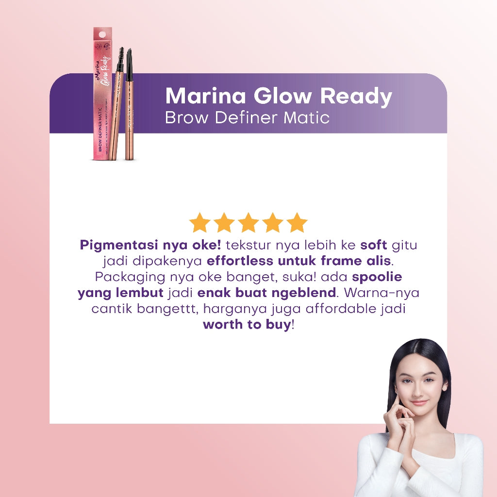 Marina Glow Ready Brow Definer Matic - Pensil Alis - Exp : 08.2025