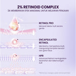 YOU Retinol 2pcs Set Advanced Retinol Serum 15ml + Renewal Retinol Moisturizer Anti aging Retinol Paket kulit cerah Brightening Dark spot noda hitam Memperbaiki tekstur kulit Anti aging Menyamarkan mencegah kerutan dan garis halus