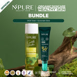 NPURE Paket Bundling Cica Acne Face Toner Centella / Acne Cica Face Wash / Kulit Berjerwat
