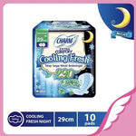 Charm Cooling Fresh Pembalut Wanita Wing Malam Ekstrak Daun Mint 29 cm 10 pcs