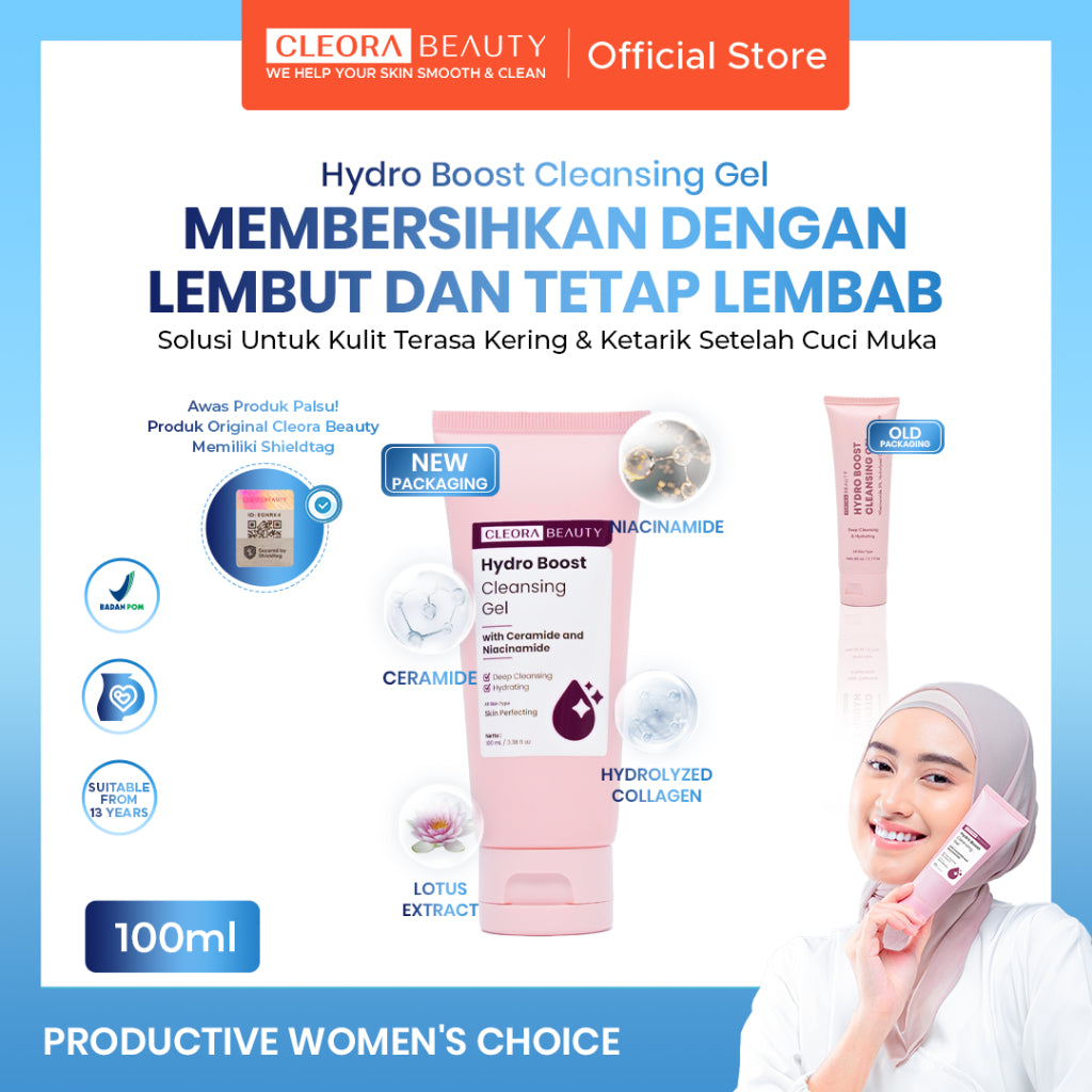 Cleora Brightening Acne Care Set Special 4in1 - Paket Skincare Wanita Pria Sabun Cuci Muka, Serum Eksfoliasi, Moisturizer Gel, Obat Totol Jerawat dan Bekasnya, Mencerahkan Wajah & Perbaiki Skin Barrier
