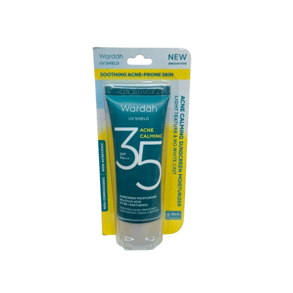 Wardah UV Shield Sunscreen Moisturizer Wajah Anti Jerawat SPF 35 35 ml