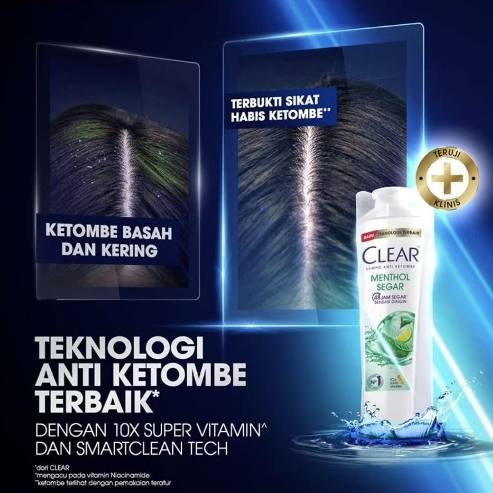 Clear Sampo Menthol Segar Botol 160ml