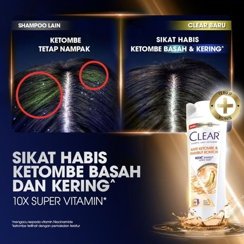 Clear Sampo Menthol Segar Botol 160ml
