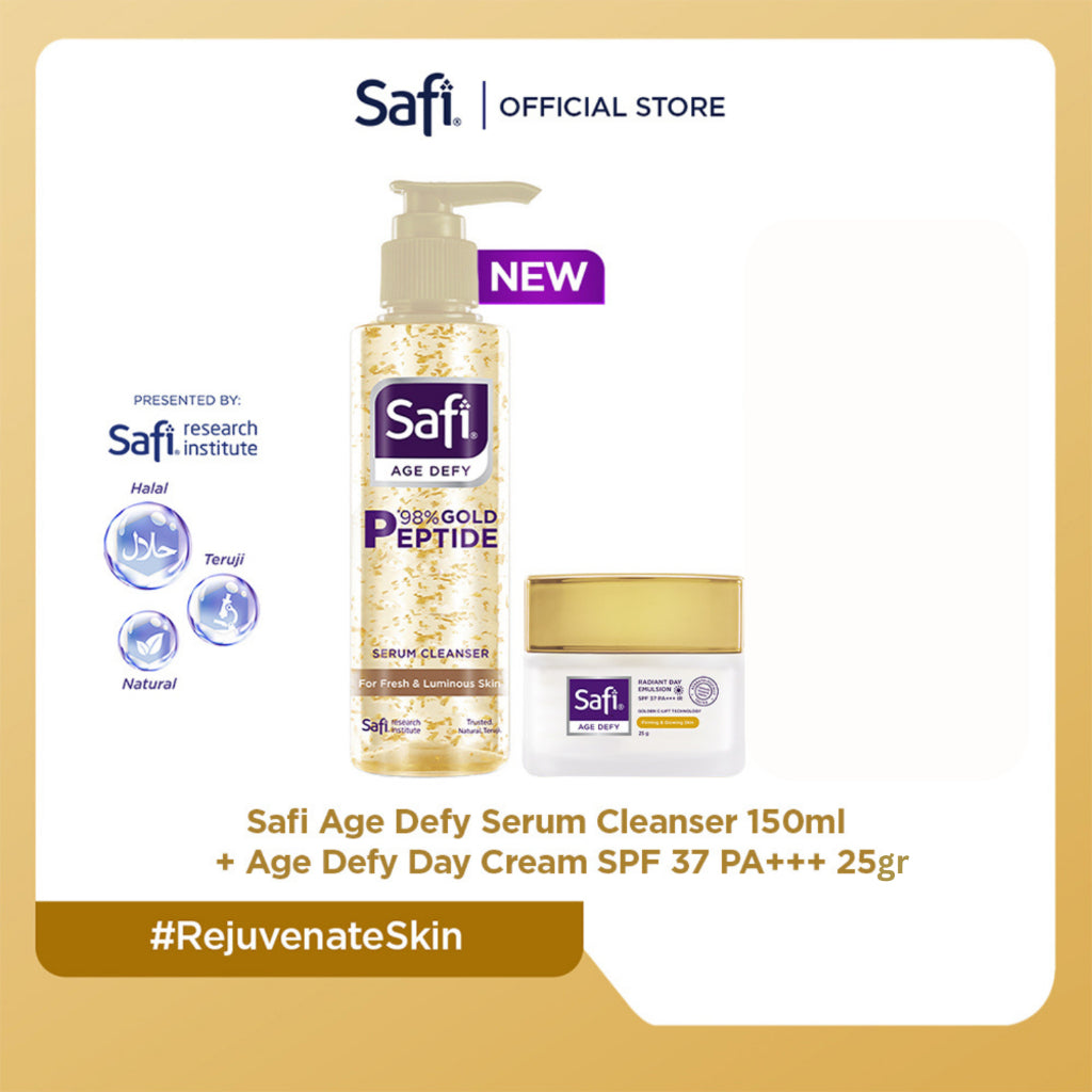 NEW! Safi Paket Cerah Setiap Hari (Age Defy Serum Cleanser 150ml , Age Defy Day Cream 25gr)