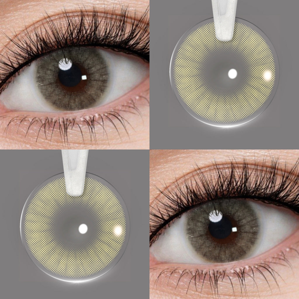 [-1.00~-6.00] Softlens Minus 14.2mm Brown Gray Green No Ring Softlens Natural 1 Years Use