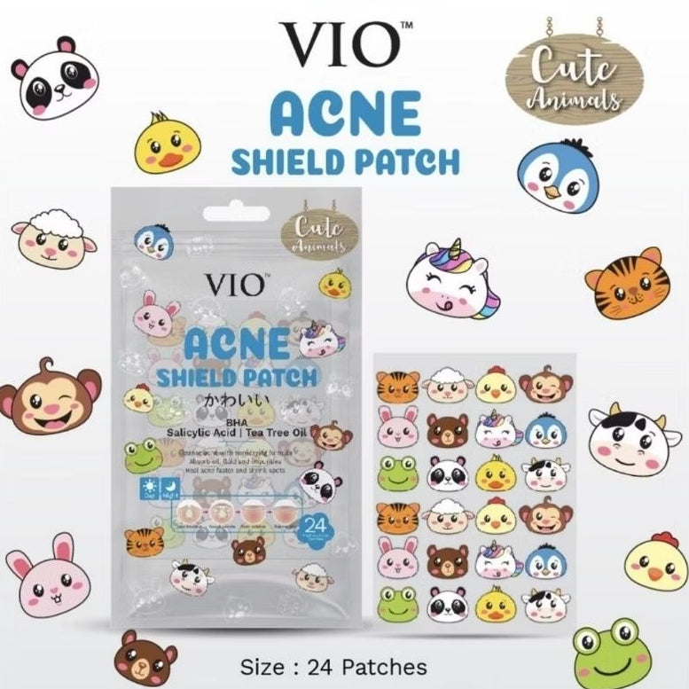 Vio Acne Shield Patch Jerawat 24 Pcs Dengan Tea Tree Oil Dan Salicylic Acid