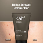 Twin Pack Kahf Face Wash Brightening and Dark Spot Scrub 100 ml - 2 pcs Sabun Cuci Muka Pria Anti Noda Hitam Bekas Jerawat - Suitable for Daily Use