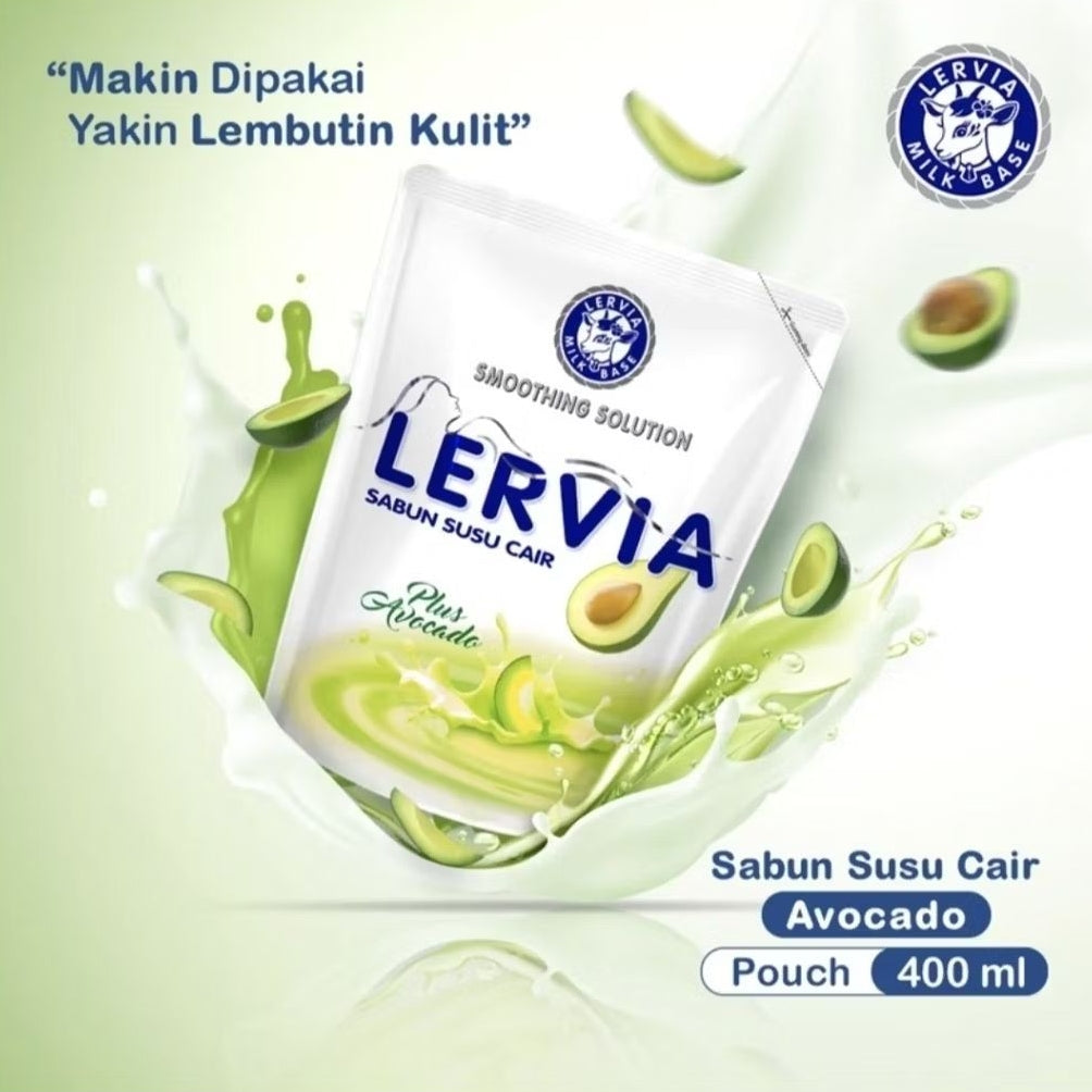 Lervia Sabun Mandi Cair Milk Refill 400 ml