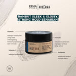 HIS ERHA Waterbased Pomade 35g - Hair Styling Pria Untuk Hasil Sleek, Strong Hold, Mudah Dicuci, Aman & Tidak Menyebabkan Timbulnya Jerawat & Komedo, Wangi Segar Maskulin, Verified by Dermatologist, Glyserin, Vitamin E, Promois, Phytenso