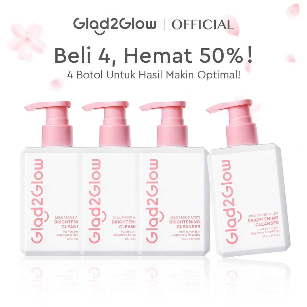 [Hemat 4PCS]Glad2Glow Facial Cleanser Series-Low PH Gel Centella Mencerahkan Pencerah Wajah Anti Jerawat Penuaan Hilangkan Flek & Tenangkan face wash Pembersih Wajah Membersihkan kotoran dan minyak Menjaga pelindung kulit Mengobati g2glow official store