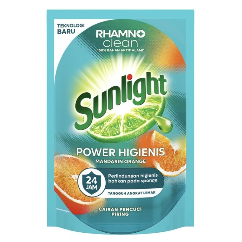 Sunlight Power Higienis Sabun Cuci Piring Mandarin Orange Refill 600 ml