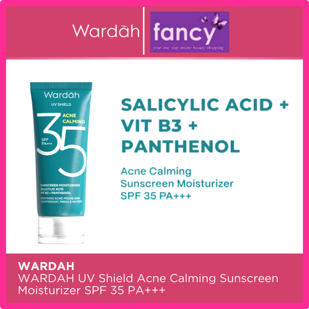 Wardah UV Shield ACNE CALMING Sunscreen MOISTURIZER SPF 35 PA+++ 35ml