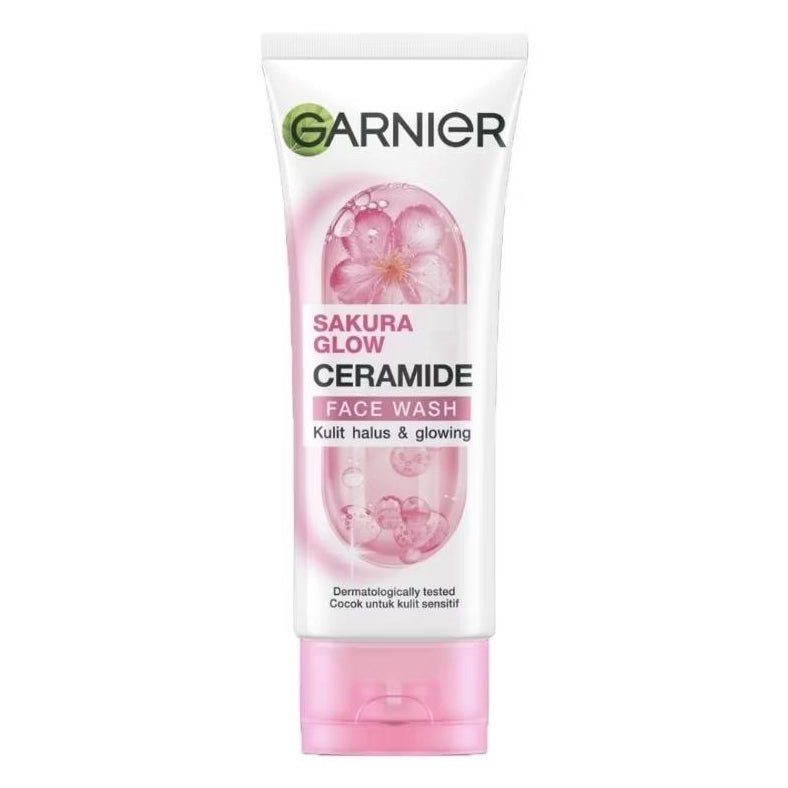 Garnier Sakura Glow Pembersih Wajah Tube 100 ml