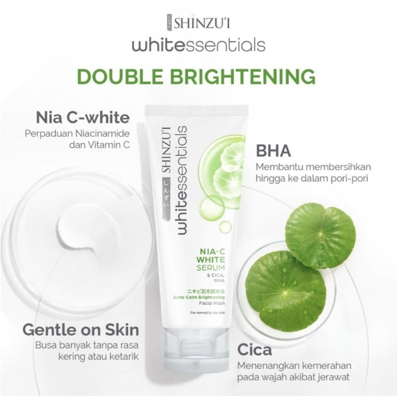 Shinzui Whitessentials Pembersih Wajah Anti Jerawat 80 + 20 ml