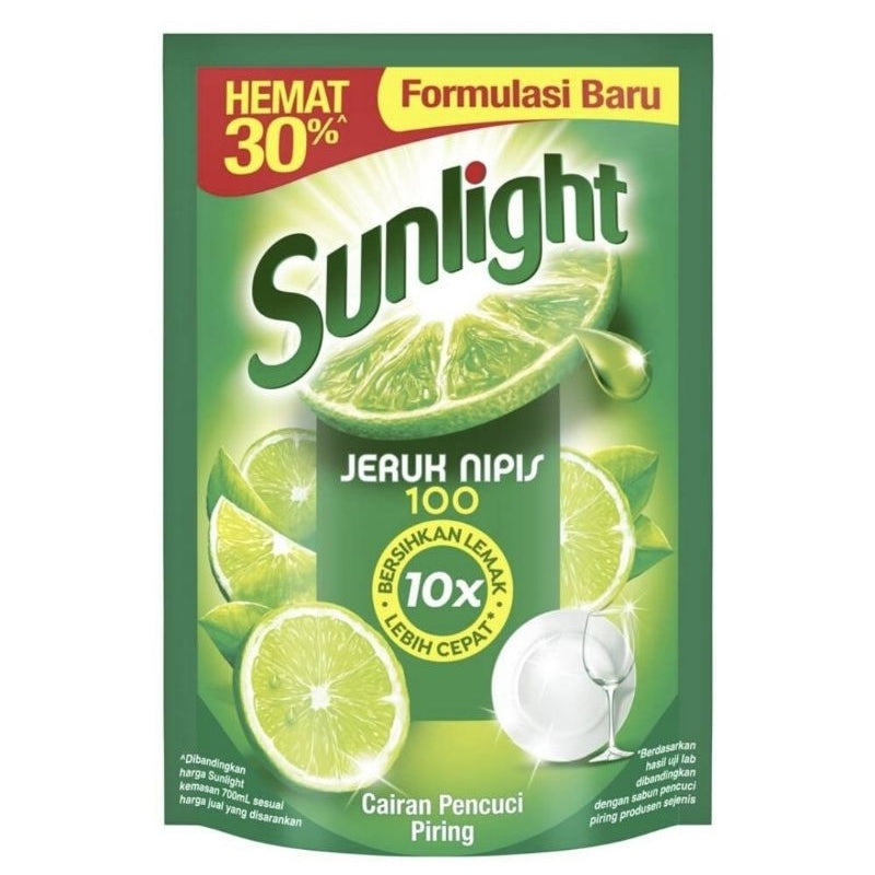 Sunlight Sabun Cuci Piring Jeruk Nipis Refill 650 ml
