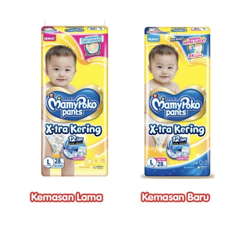 Mamy Poko X-tra Kering Popok Celana Bayi L 28 pcs