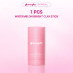 Glowsophy Watermelon Bright Clay Stick Mask 40g - Masker Wajah Glowing Mencerahkan, Meratakan Warna Kulit & Menyamarkan Noda Hitam Natural Eksfoliasi untuk Mengangkat Sel Kulit Mati Stick Wajah Face Cleansing Brightening Glowing Masker Eksfoliasi Wajah