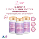 Noera Bundling 3 Botol Glutha Booster Improved Formula l 10x Extra Whitening Booster