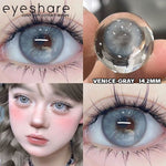 Eyeshare Venice Softlens Gray 1Pasang 14.2mm Lensa Kontak Soflen Soflens