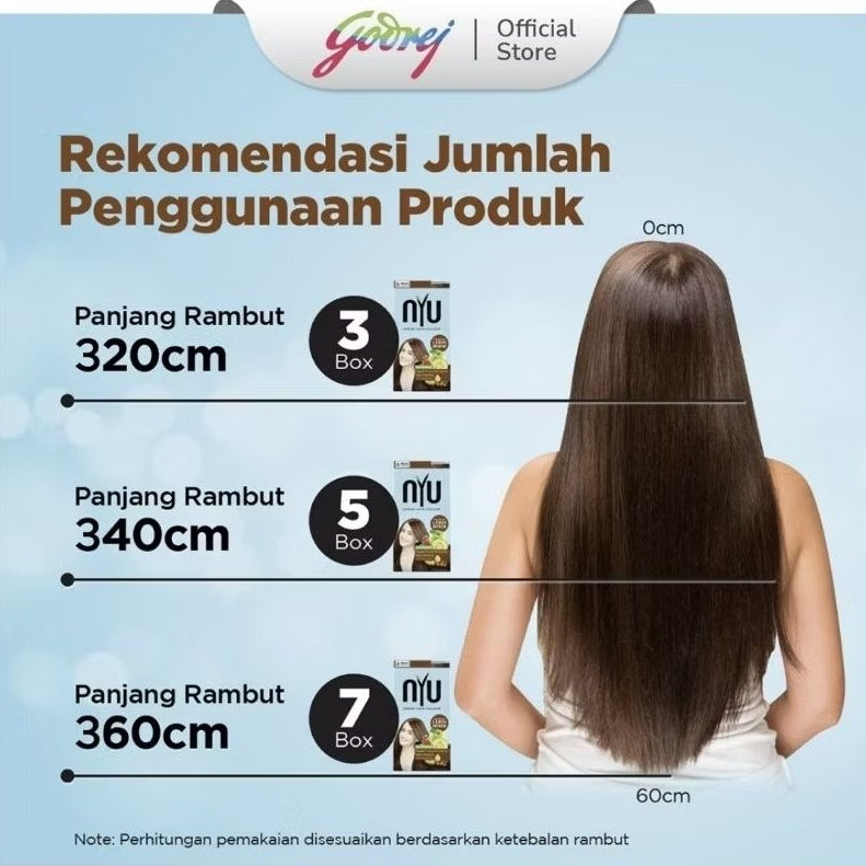 NYU Pewarna Rambut Hair Color Natural Brown 30 ml