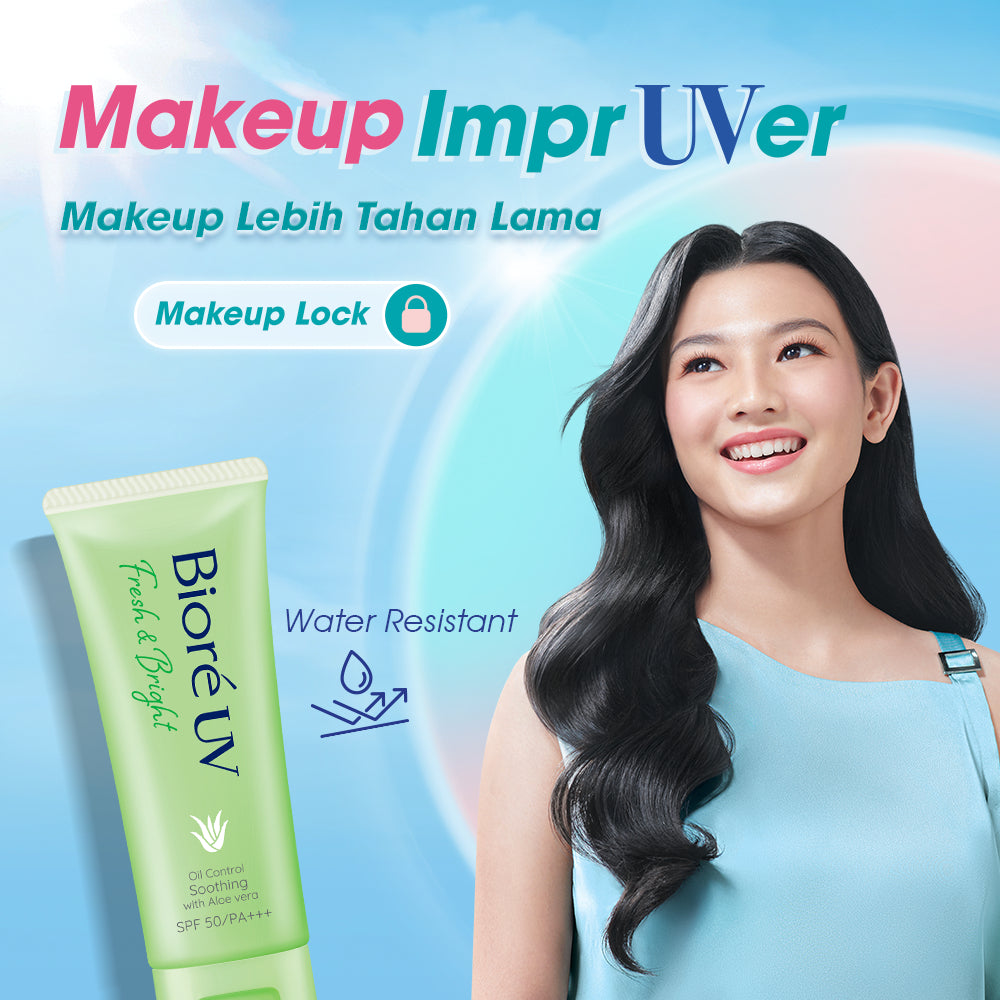 Biore UV Fresh & Bright Skincare Sunscreen 30GR Oil Control Soothing Aloe 30GR SPF 50 PA+++