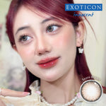 Exoticon Softlens Innocent Series Sepia Brown | Smoke Grey | Soflens Big Eyes | Diameter 16mm