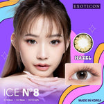 Exoticon Softlens Ice N8 Series Grey | Hazel | Black | Soflens Diameter 16mm | Soflens Big Eyes