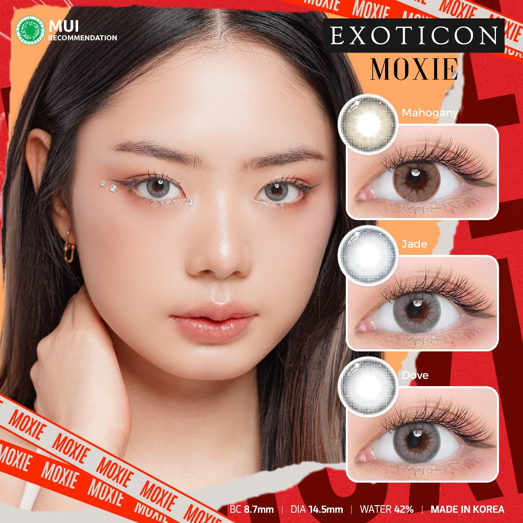 Exoticon Softlens - Moxie - Mahogany | Dove | Jade | Softlen Made in Korea | Soflen No Ring