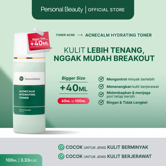 Personal Beauty Acnecalm Hydrating Toner Bantu Atasi Minyak Berlebih & Kontrol Jerawat