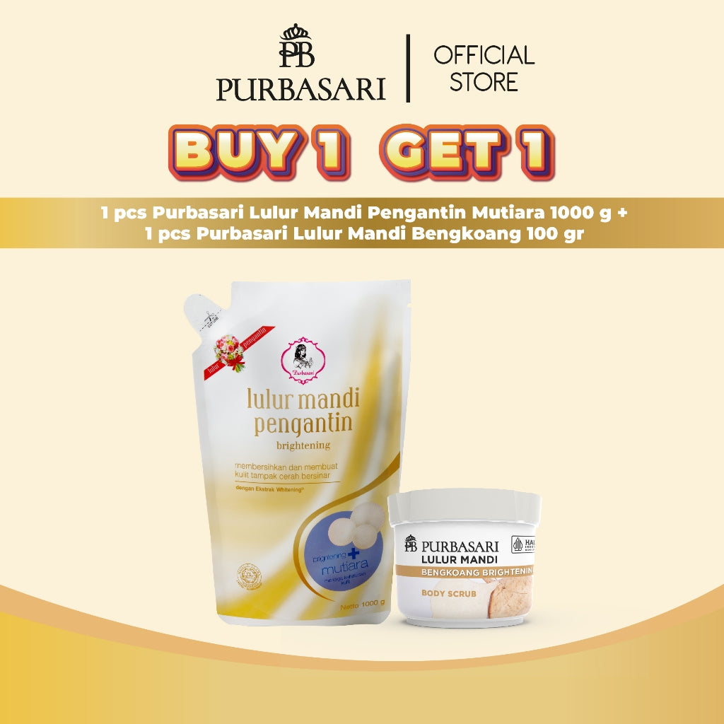 [DAPAT 2] Purbasari Lulur Pengantin 1kg / Lulur Purbasari Whitening + Lulur Mandi 100gr