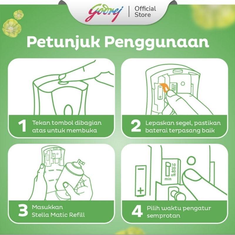 Stella Pengharum Ruangan Otomatis Alat + Refill 225 ml