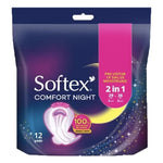 Softex Comfort Night 2 in 1 Pembalut Wanita Wing 29 & 36 cm 12 pcs