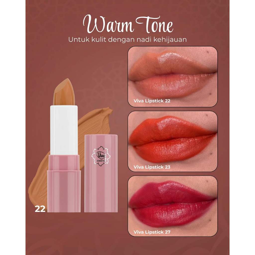 Viva Lipstick Untuk Melembabkan Dan Melembutkan Bibir (No 01 - 52)