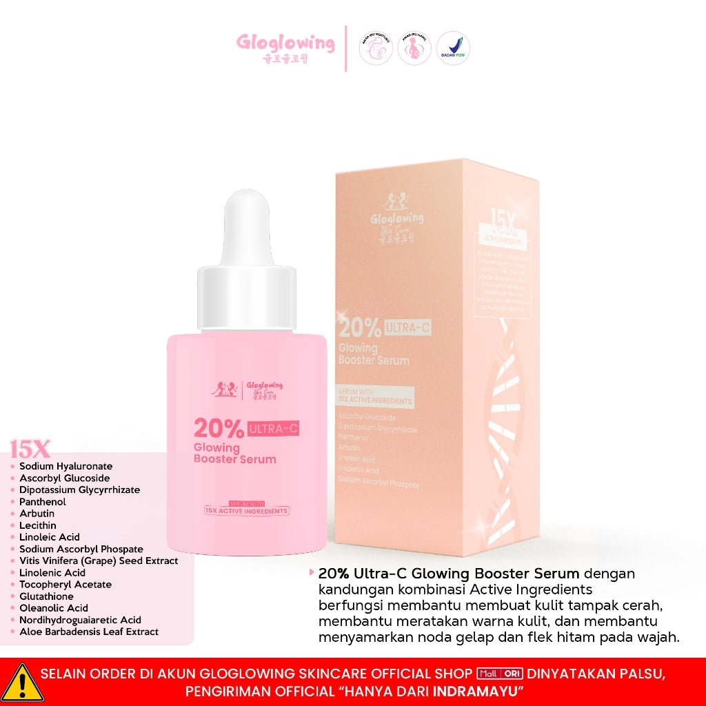 GLOGLOWING 20% Ultra-C Glowing Booster Serum (Power Sleeping Mask) 20ml