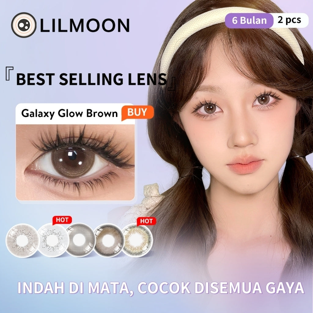 [Fuji Favorite] Lilmoon Softlens Kualitas Jepang softlens -0.50 natural contact softlens/softlens warna/Lensa kontak/Japan lens/Lensa minus/softlens brown/Grey