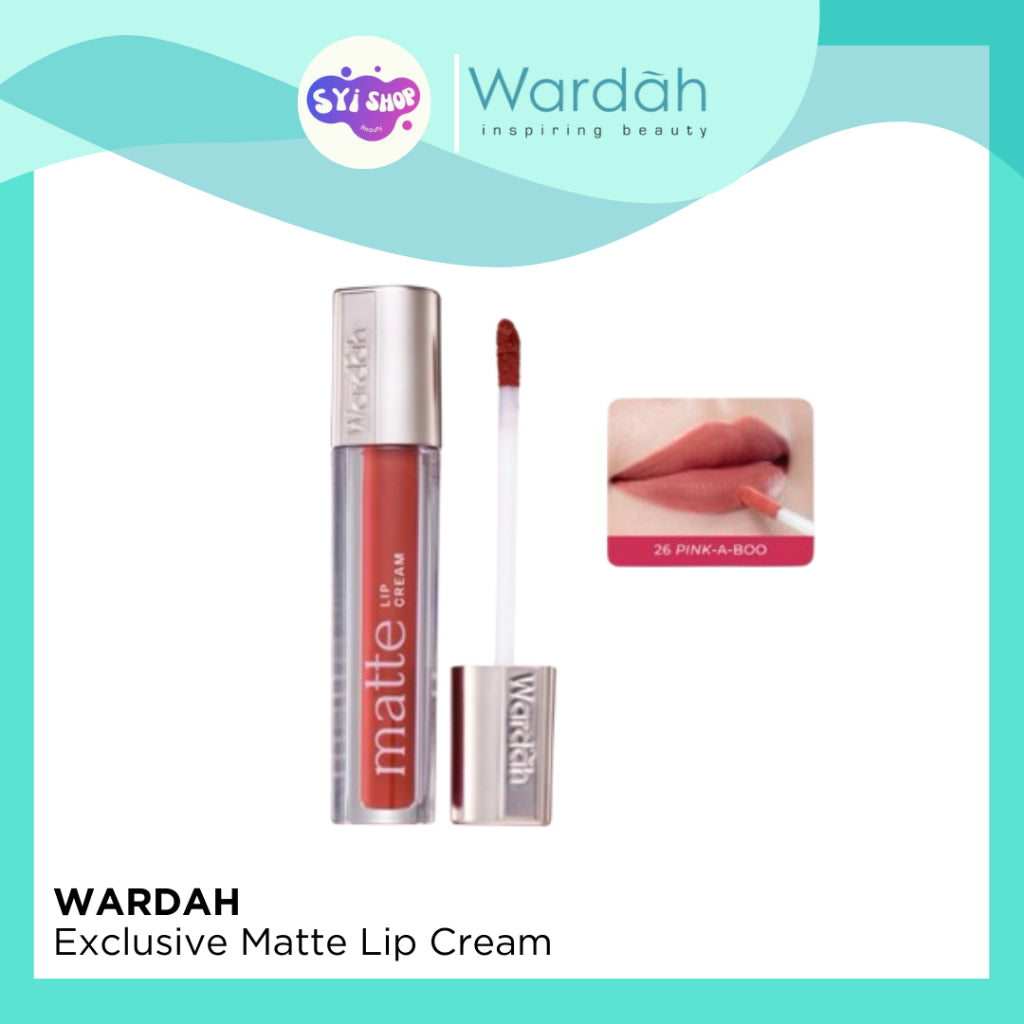 Wardah Exclusive Matte Lip Cream | Lipstik Matte Tahan Lama & Lembut di Bibir | Lip Cream Wardah 4g