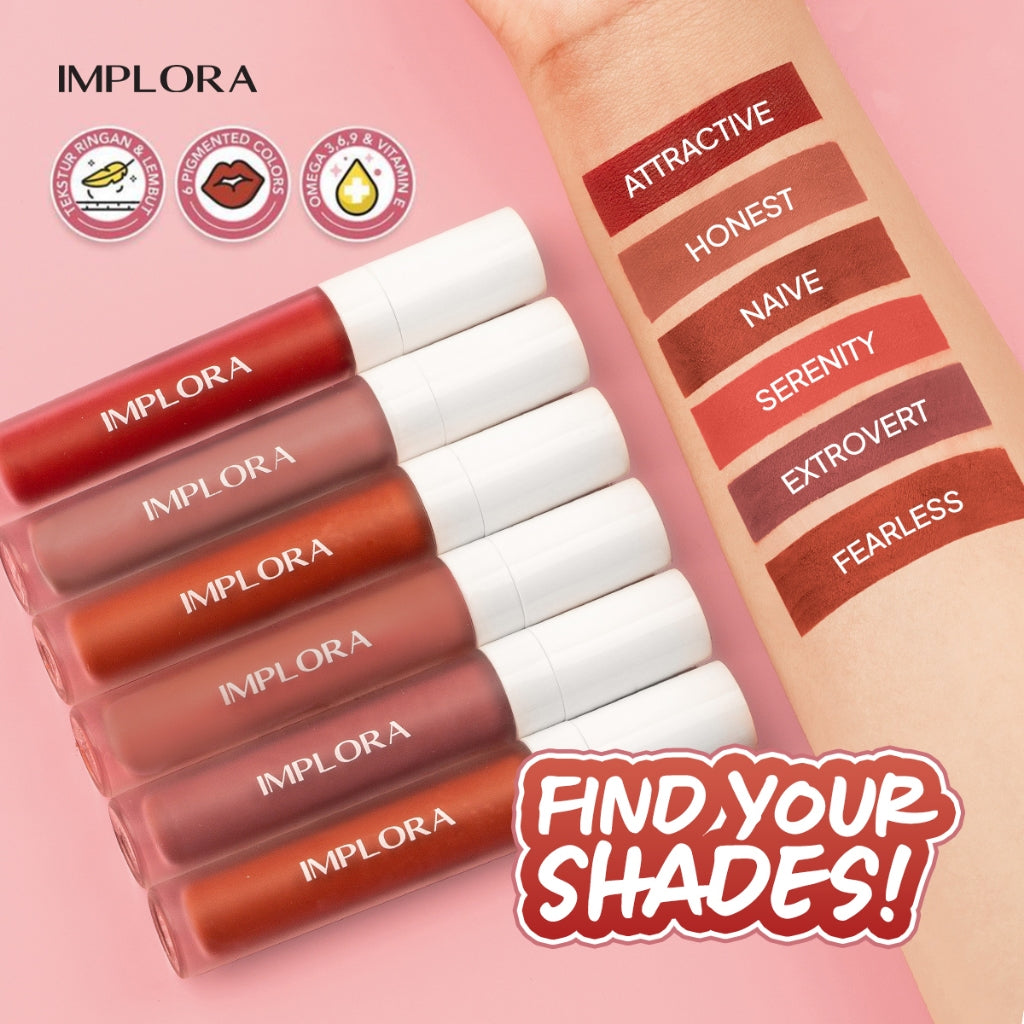 Implora Lip Velvet | Lipstick Bibir