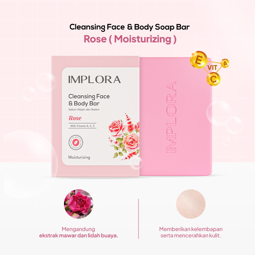Implora Cleansing Face & Body Bar Soap | Body, Face & Hand Cleanser
