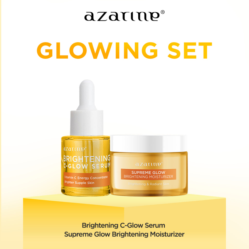 Azarine 2 Pcs Paket Barrier Moisturizer Series with Serum Anti Acne Pelembab Wajah Instant Moist Mencerahkan Kulit Kusam Berjerawat Sensitif 30g