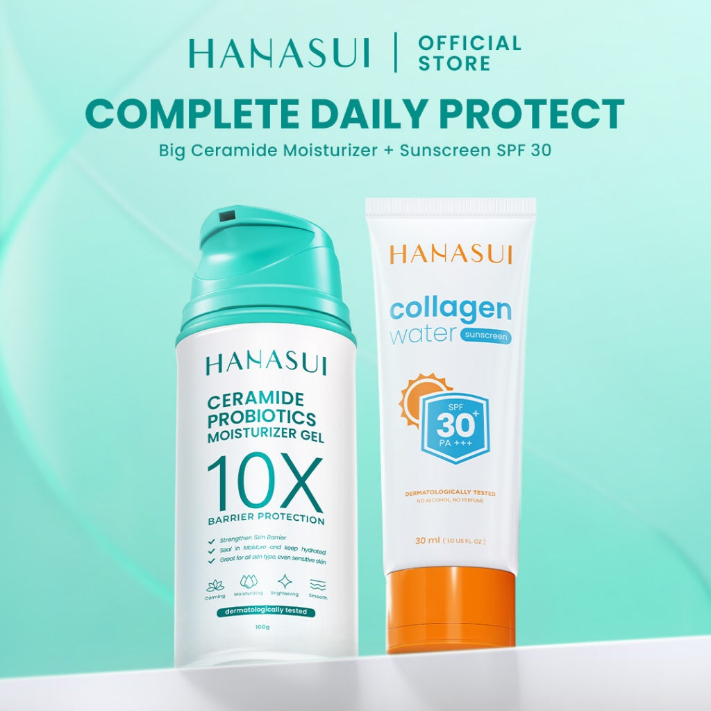 【BIG SIZE】Hanasui Ceramide Probiotics Moisturizer Gel 100ml - Pelembab Ringan Lembap Perbaiki Skin Barrier dan Mencerahkan