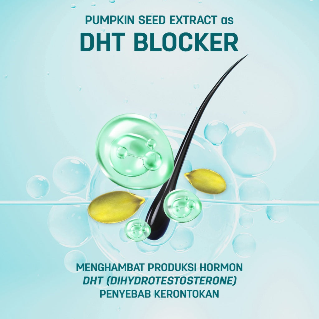 ERHAIR SET ANTI RONTOK Hairgrow Shampoo 370ml + Hair Tonic 60ml - Mencegah Rontok Hormonal | DHT Blocker | Panax Ginseng & Pumpkin Seed | Rekomendasi Ahli Dermatologi