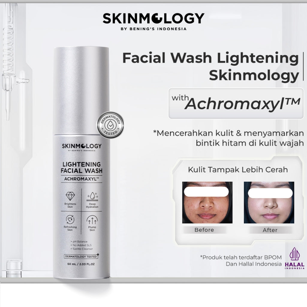 Skinmology Facial Wash Lightening Booster Series byBenings Indonesia Mencerahkan Mengatasi FlekHitam