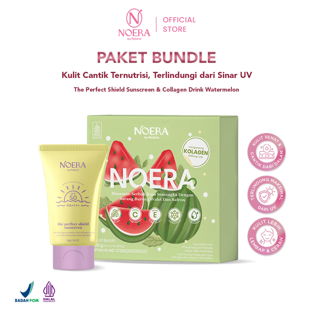 Noera Paket The Perfect Shield Sunscreen & Collagen Drink Improved Formula
