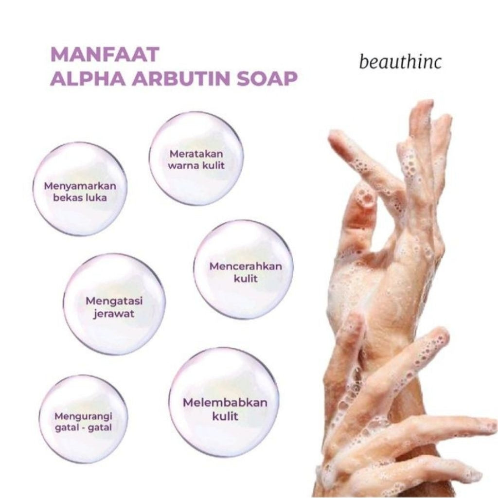 BEAUTHINC - Alpha Arbutin Glow Soap dan Crystal Gluta Soap