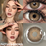 softlens minus: (0~-6.00) lensa kontak coklat muda super natural Yearly Use 14.2mm contact lenses