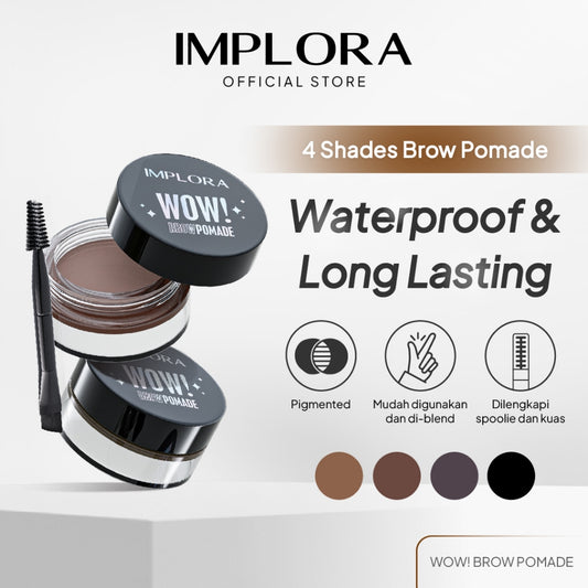 Implora Wow Brow Pomade | Eyebrow Pomade | Spoolie dan Kuas Alis